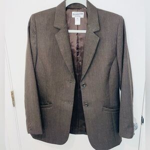 90s Pendleton vintage ladies Wool Herringbone 2 Button Blazer Jacket sz 6